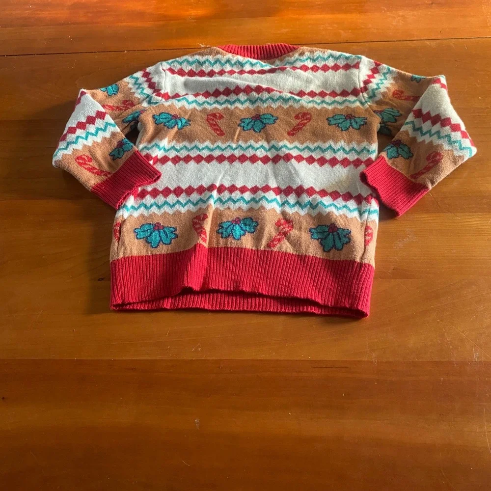 Bluey Sweater Kids Red Fair‎ Isle Christmas Holiday Graphic SIZE 2T